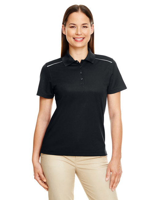 CORE365 Ladies' Radiant Performance Piqué Polo with Reflective Piping